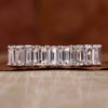 Emerald Cut Diamond Wedding Band, Lab Grown Diamond Matching Band
