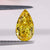 pear cut yellow diamond