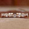 Floating Bubble Wedding Band, Round Lab Grown Diamond Eternity Band
