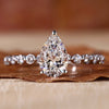 Pear Cut Lab-Grown Diamond Hidden Halo Bubble Pavé Ring 1 - 2 CT