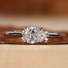 0.75 CT Pear Cut Lab Grown Diamond East to West Set Ring