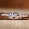 Oval Cut Lab-Grown Diamond Pavé East to West Set Ring 0.8 CT
