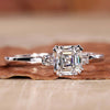 Asscher Lab-Grown Diamond Three Stones Ring 1 - 3 CT