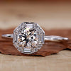 Round Lab-Grown Diamond Side Stone Halo Ring 0.8 CT