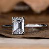 1 CT Emerald Cut Lab-Grown Diamond Solitaire Ring