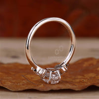 lab created diamond engagement ring