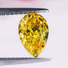 Rare 1.50 CT Pear Cut Yellow Lab Grown Diamond, Loose CVD Diamond