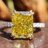 Yellow Radiant Crush Engagement Ring