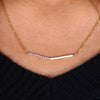 Round Lab Grown Diamond Bar Necklace for Women