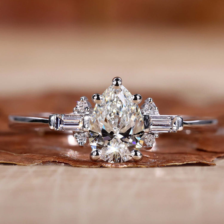 pear cut lab grown diamond