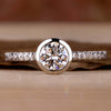Round Cut Lab-Grown Diamond Bezel Set Ring 0.5 - 3 CT