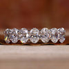 Oval Cut Lab-Grown Diamond 7 Stone Anniversary Half Band