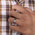 Emerald Cut Lab-Grown Diamond Bezel Setting Men's Ring 1 - 2 CT