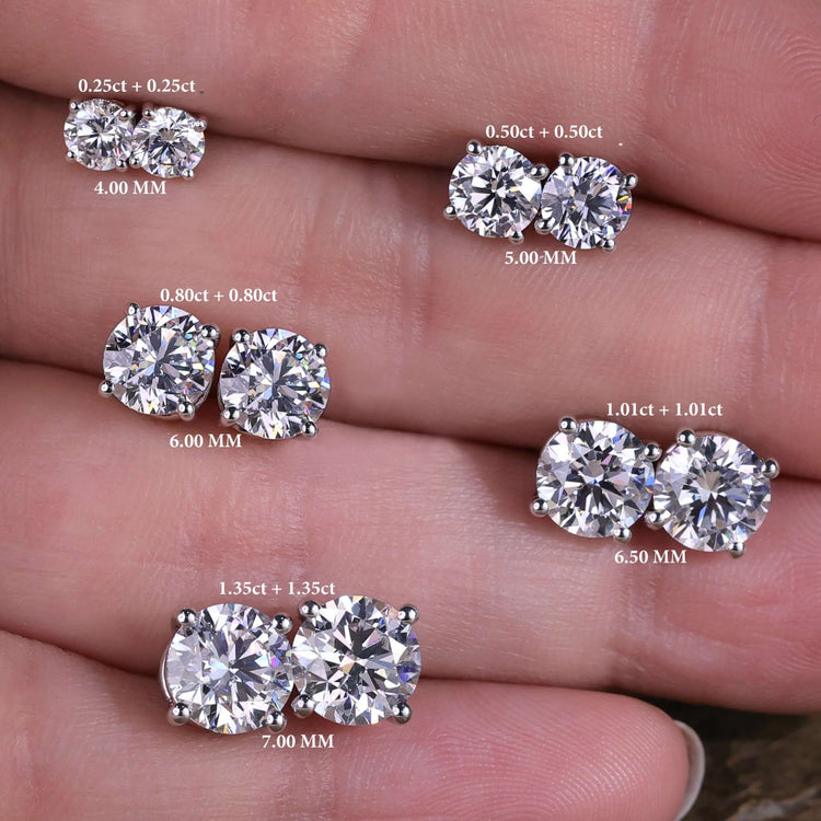 lab grown diamond stud earrings