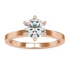 1.11 TCW Round Brilliant Cut Moissanite Six Prong Solitaire Ring