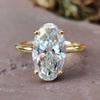 Moval Cut Moissanite Large Solitaire Ring 3.9 CT