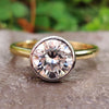 1.87 TCW Round Brilliant Cut Delicate Hidden Halo Moissanite Engagement Ring