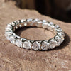 2.37 TW Round Cut Trellis Moissanite Eternity Wedding Band