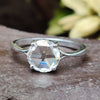 2.29 CT Round Rose Cut Split Shank Moissanite Engagement Ring