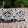 2.52 TCW Cushion Rensu Cut Colourless Moissanite Stud Earrings