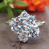 2.34 TCW Round Cut Moissanite Five Stone Vintage Style Engagement Ring