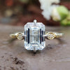 2.31 TCW Emerald Step Cut Antique Vintage Moissanite Engagement Ring