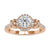 1.39 TCW Round Cut Moissanite Flower Style Moissanite Halo Engagement Ring 1.39 TCW Round Cut Moissanite Flower Style Moissanite Halo Engagement Ring