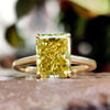 Canary Yellow 2.33 CT Radiant Moissanite Solitaire Engagement Ring