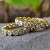Round Moissanite Bezel Full Eternity Ring Set