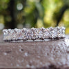 Round Moissanite U-Prong Three-Quarter Ring