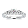 0.76 TCW Round Brilliant Cut Tapered Band Moissanite Ring