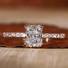 Radiant Cut Lab-Grown Diamond Hidden Halo Pavé Ring 1 - 2 CT