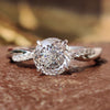 2.14 TW Portuguese Cut Contemporary Twisted Shank Moissanite Ring