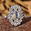 3.50 TCW Oval Rose Cut Dazzling Vintage Style Moissanite Engagement Ring