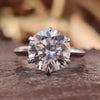 2.91 CT Round Heart and Arrow Cut Classic Six Prongs Solitaire Wedding Ring