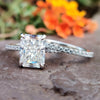 3.31 TCW Radiant Brilliant Cut Hidden Halo Pave Moissanite Wedding Set
