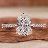 Elongated Cushion Cut Lab-Grown Diamond Pavé Ring 1 - 2 CT