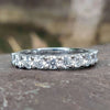 1.08 TCW Round Brilliant Cut Colorless Moissanite Half Eternity Wedding Band
