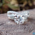 round cut moissanite bridal set