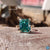 cyan blue moissanite jewelry