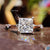 princess cut moissanite ring