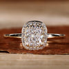 Elongated Cushion Cut Lab-Grown Diamond Halo Ring 1 - 2 CT