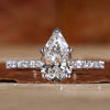 Pear Cut Lab-Grown Diamond Pavé Ring 0.5 - 2 CT
