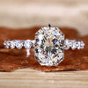 Radiant Cut Lab-Grown Diamond Pavé Hidden Halo Ring 2.7 CT