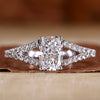 Radiant Cut Lab-Grown Diamond Split Shank Pavé Ring 1 - 2 CT