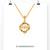 yellow gold moissanite pendant - diamondrensu