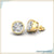 1.97 TCW Round Cut Colorless Moissanite Bezel Set Moissanite Stud Earrings