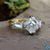 two tone engagement ring