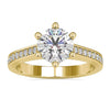 2.05 CT Round Cut Classic Channel Set Moissanite Engagement Ring
