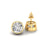 1.97 TCW Round Cut Colorless Moissanite Bezel Set Moissanite Stud Earrings